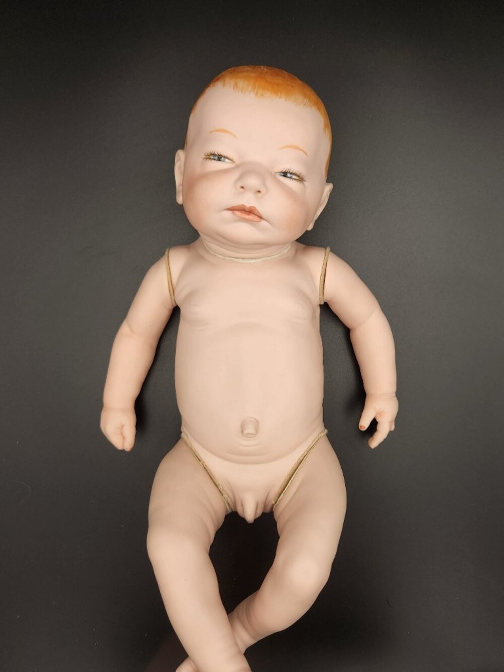 Vintage 1985 Sciolo 646 Newborn Baby Boy Doll, Life Like, Beautifully Painted